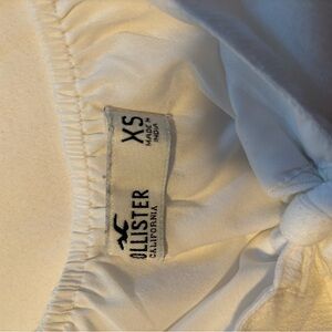 hollister white tie front top